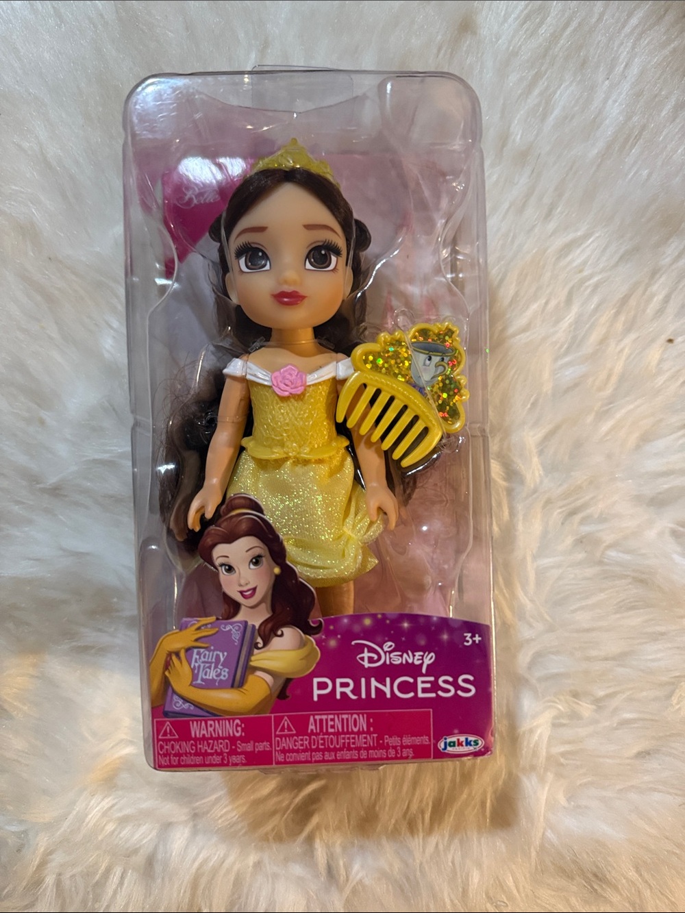 Disney Belle Mini Doll in Yellow Gown with Gold Comb